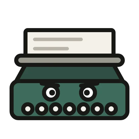 Typewriter, as drawn in Benchwork