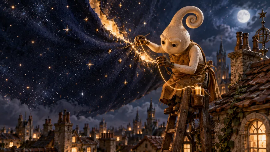 The Slopwright repairing the night sky