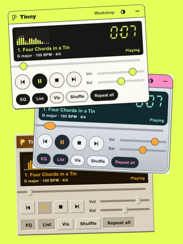 The Music cover on slopped.site, a real capture of the site